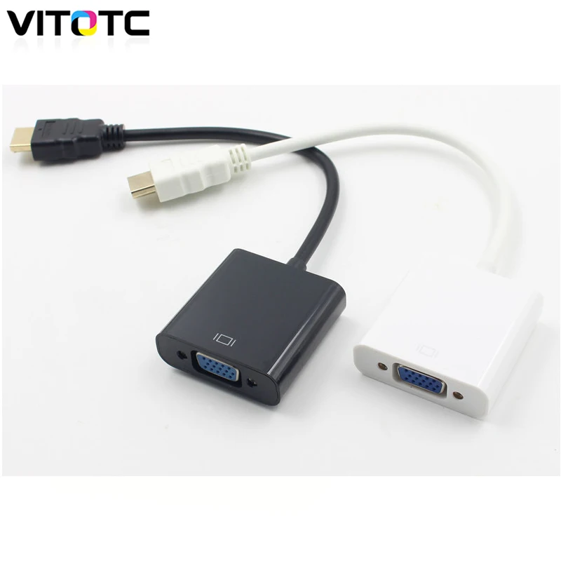 2 x Chipset HDMI Male to VGA Female Video Cable Cord Converter Adapter