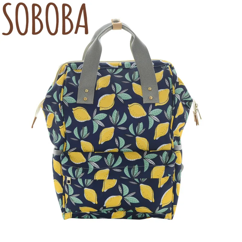 

Soboba Baby Care Bag for Mother Large Capacity Cute Pattern Waterproof Maternity Bag Multi-function Nursing Bag for Baby Care