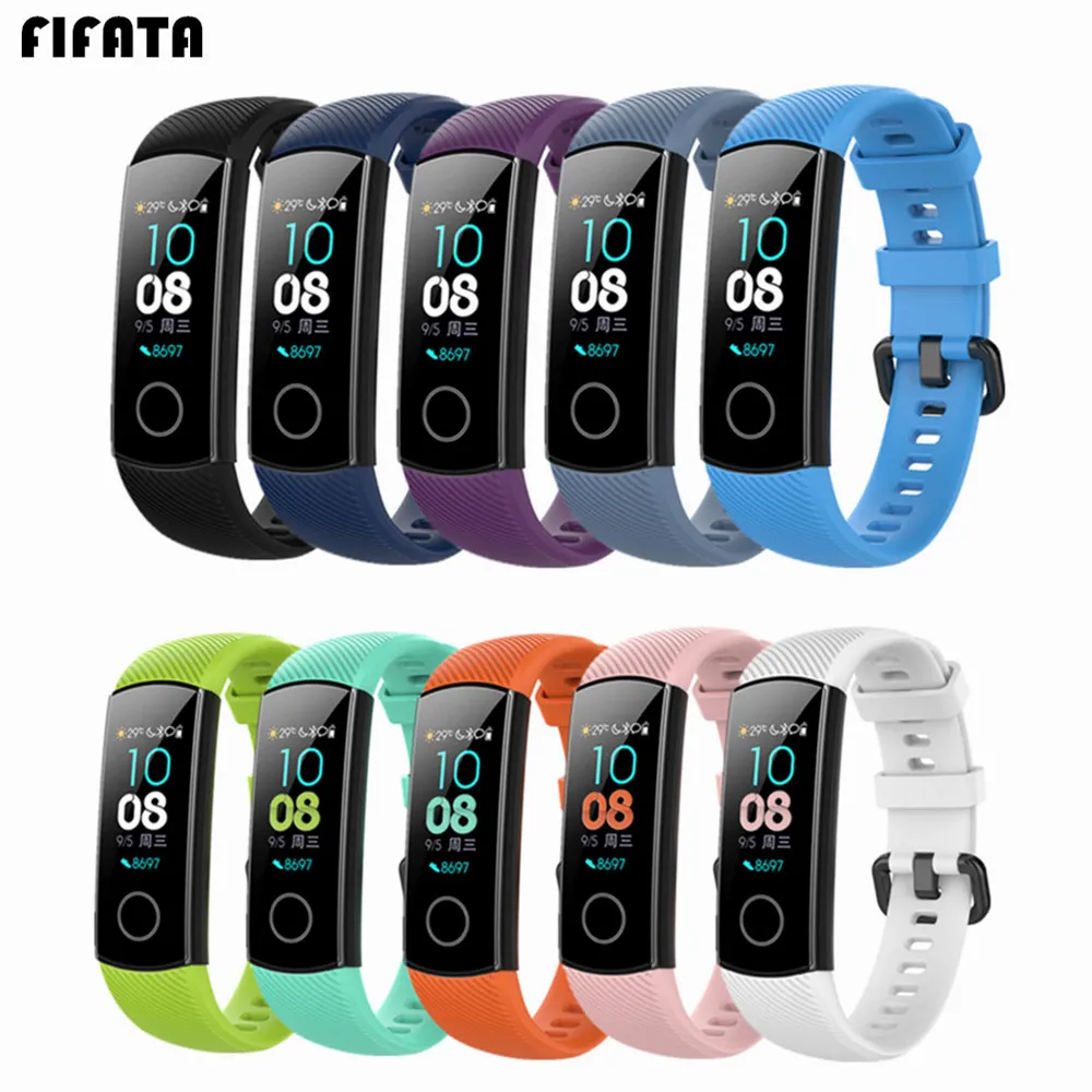 

FIFATA Silicone Bracelet For Huawei Honor band 4 Smart Wristband Sport Wrist Strap For honor band 4 For Huawei Glory 4 Strap