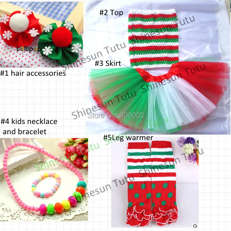 

2014 baby girls christmas costumes tutu set
