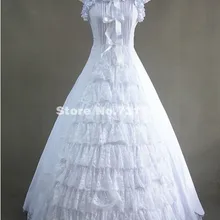 Элегантный белый кружева викторианской платье узор, благородный викторианской платье