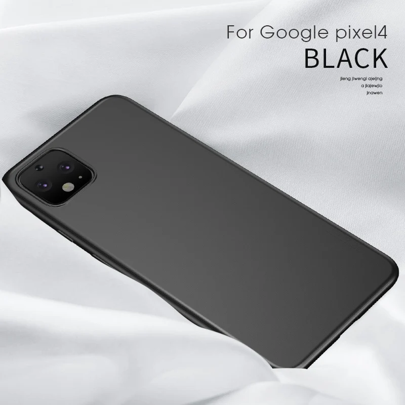 Для Google Pixel 4/4 XL X-Level ультра-тонкая Мягкая силиконовая задняя накладка из ТПУ Защитная Оболочка Чехол кожаный чехол для Google Pixel 4 XL capa - Цвет: Black