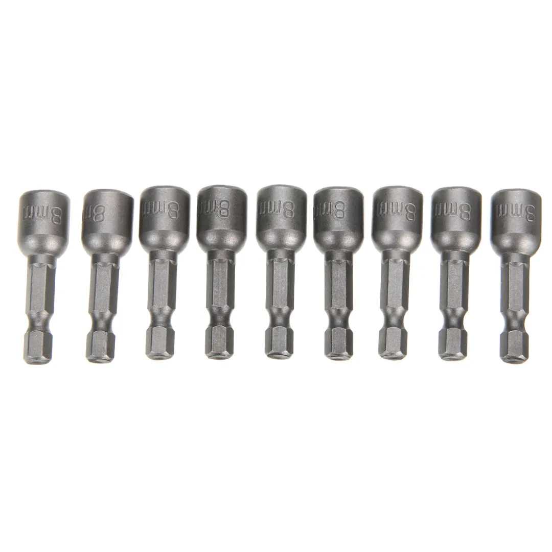 

Mayitr 9 Pcs 5/16" Hex Shank Magnetic Nut Driver Set Screwdriver Sockets Adapter Drill Bits Metric 8mm For Power Tool