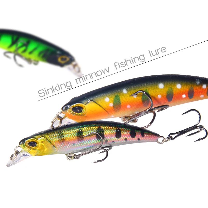 HAODIAOZHE 1 قطعة طعم سنارة صيد الصلب Wobblers الاصطناعي Isca الطعوم 70 مللي متر 4g غرق نابض بالحياة Swimbait الأسود Jerkbait YU237