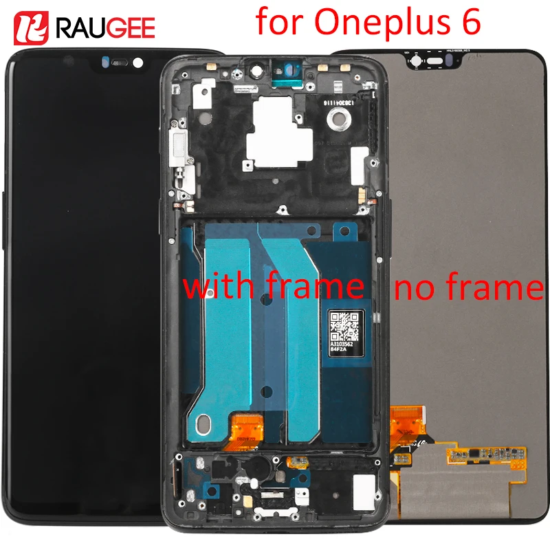 

for Oneplus 6 Lcd Screen With Digitizer Screen Panel No Dead Pixel FHD 100% LCD Display+Touch Screen for One Plus 6 6.28inch