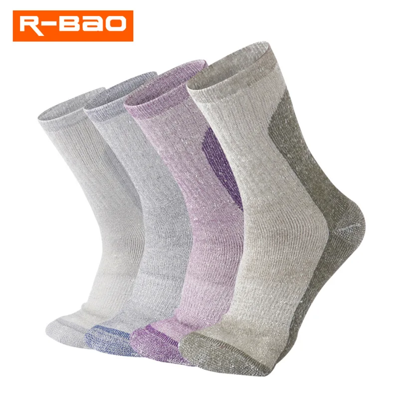 

2pairs Mens Sport Wool Blend Socks Autumn Winter Thickness Warm Climbing Skiing Cycling Camping Running Hiking Socks 2 Color