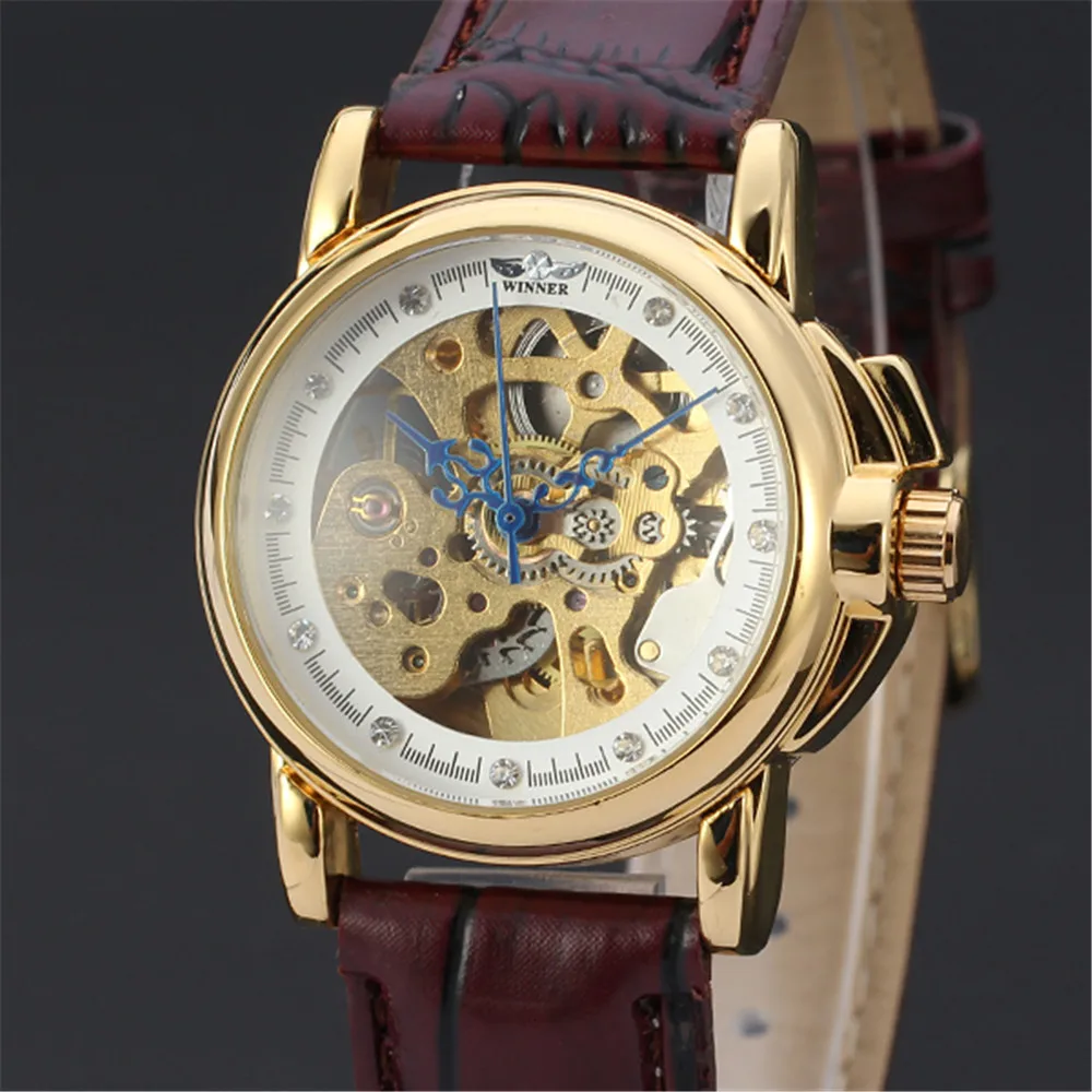 WINNER Female Women Wrist Watch Ladies Clock Automatic Mechanical