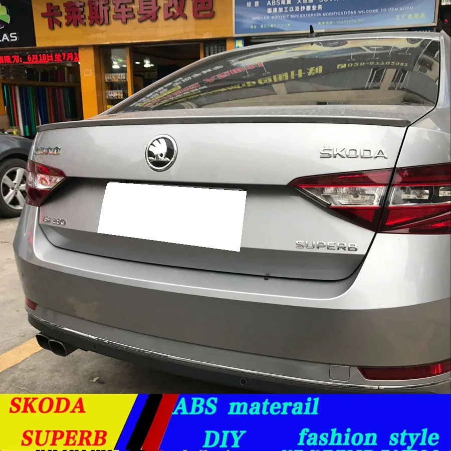 Подходит для skoda superb, спойлер,,, superblip, спойлер, высокое качество, абс материал, заднее крыло, грунтовка, цвет, задний спойлер