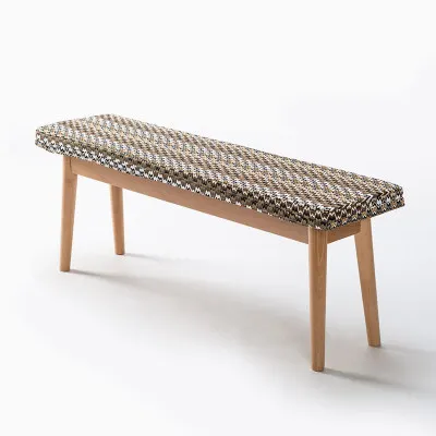Луи Мода табуреты Османов твердой древесины длинный стул скамейка нордический Досуг лог Кровать хвост простой современный - Цвет: G1