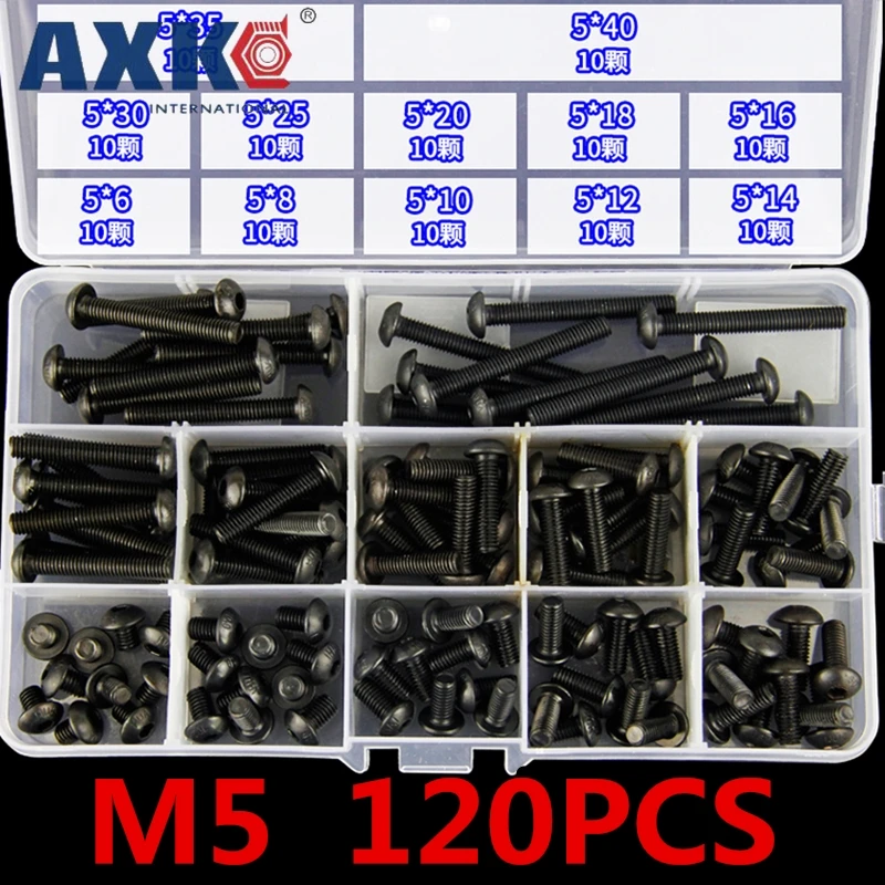 AXK 240 шт 10 9 высокопрочная полукруглая головка набор головок с шестигранной