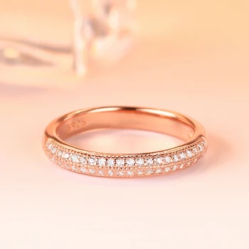 

TONGLiN Sterling Silver 925 Ring pave Jewelry Two Colors Cubic Zircon engagement Rings For Women Top Quality Anillos Female