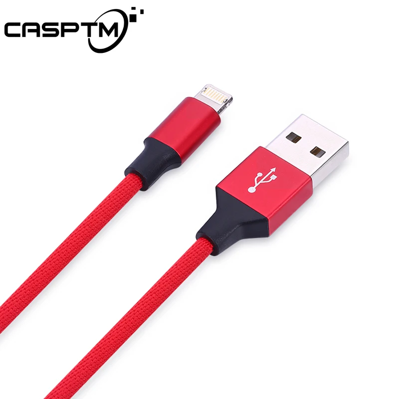 CASPTM Braided Type C Micro USB Cable Double Sided Plug 2.4A Fast Charging USB Data Cable IOS
