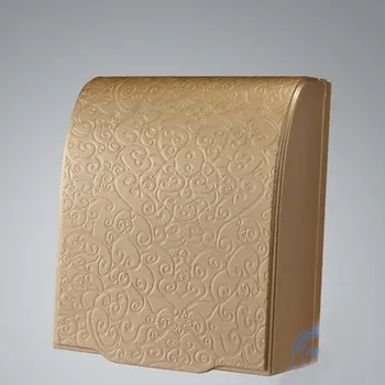 

2pcs 86 Type Universal Splash Box Waterproof Case For Bathroom Switch Socket Waterproof Switch Champagne Gold