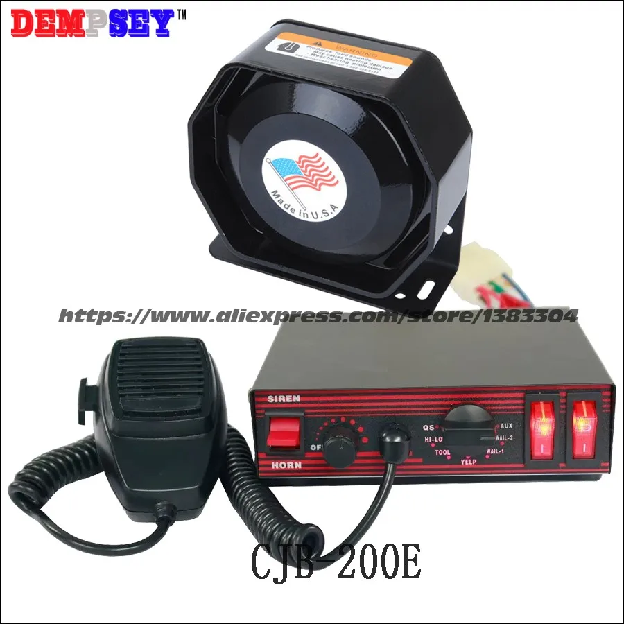 Us 89 99 Cjb 200e Wires Car Siren Dc12v Fire Police Truck Emergency Vehicle 200w Alarm Siren 200w Speaker Alarm 8 Tones Car Siren Alarm