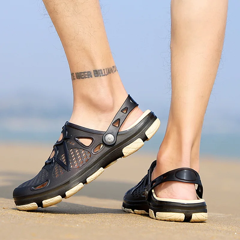 2019 новые мужские сандалии летние сланцы тапочки уличные повседневные пляжные ботинки дешевые мужские сандалии Водная обувь Sandalia Masculina 2