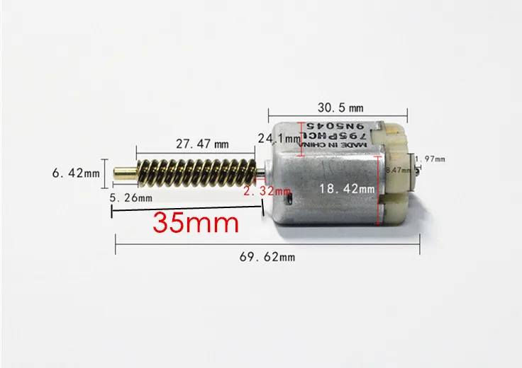 Автомобильный Дверной замок привод двигателя подходит для KIA Sedona 2006-#81447-4D500 GrandSoul для hyundai Entourage porter 2 - Название цвета: 35mm shaft lenght