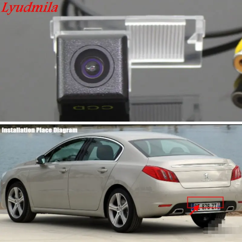 Беспроводная камера lyudмила для Peugeot 408 508 2011 ~ 2014/Автомобильная заднего вида/HD CCD