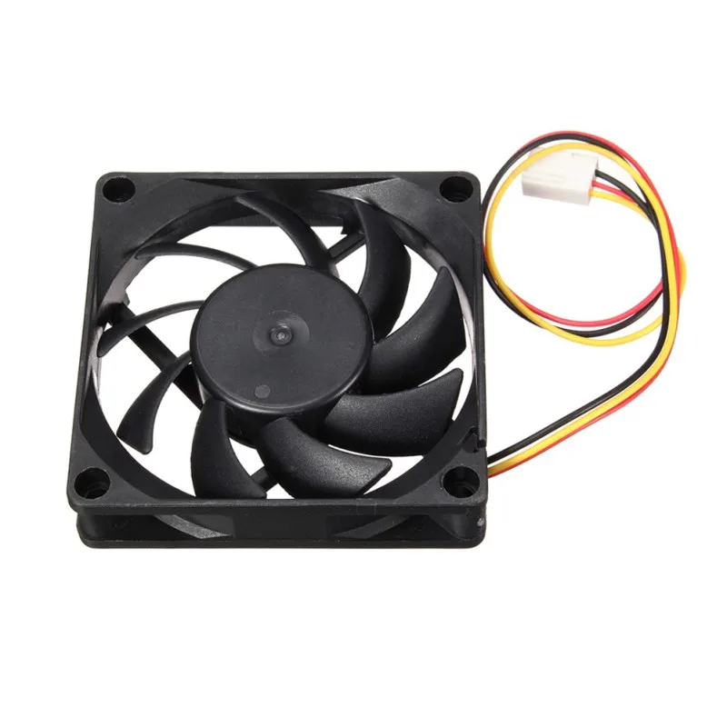 

12V 2 Pin 70mm PC Computer Case Cooling Fan Heat Sink Low Noise Halo Cooling Fans Rediator for Mainframe Box