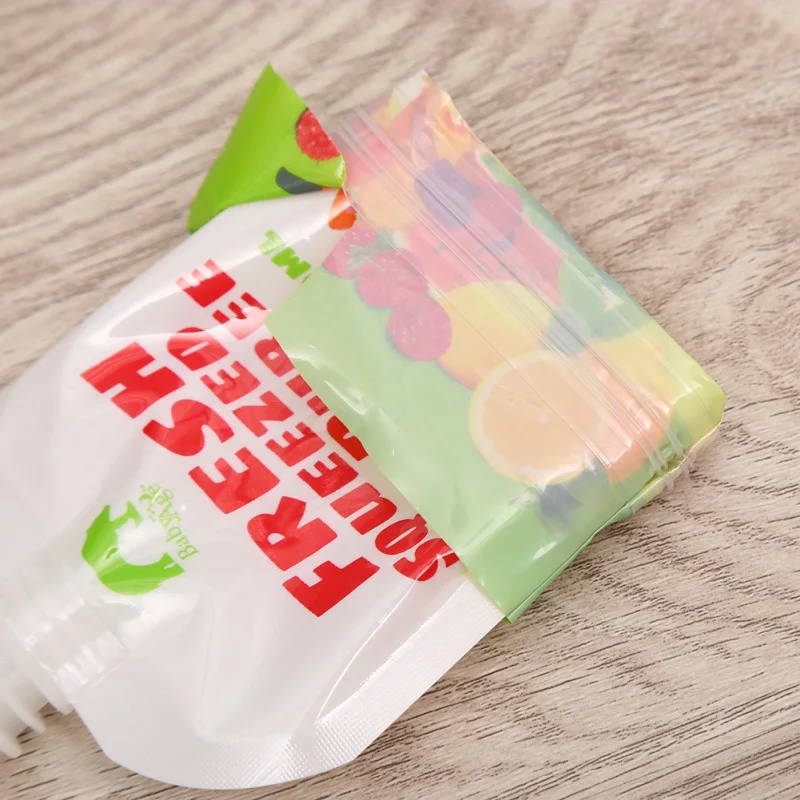 8 Pcs/pack or 1 Pcs Baby Food Squeeze Storage Pouches 30/100/200ml BPA Free Feeding High Quality Convenient Food Storage Bag