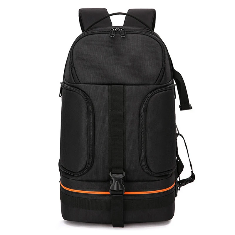 Photo Video Waterproof Shockproof Camera Shoulders Backpack Soft Padded w Reflector Stripe fit 15.6 inch Latptop Tripod Case Bag