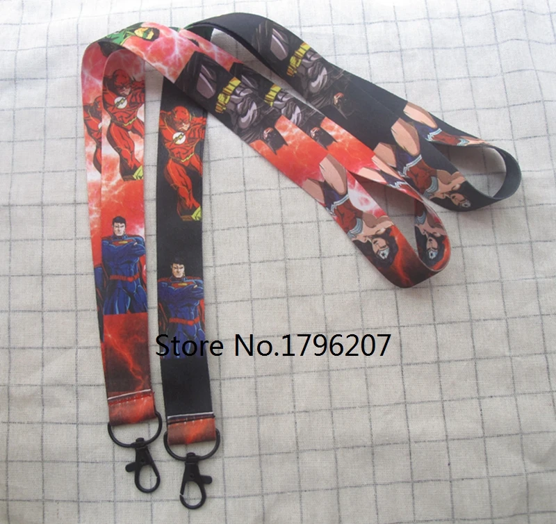 

10pcs/20pcs/30pcs/50pcs Super hero Avengers Neck Strap Lanyard Mobile Phone Key Chain ID Badge Key Chains AA-1