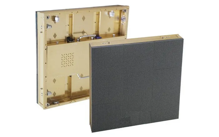 

TEEHO 6pcs/lot SMD2121 P4 indoor full color golden brushed rental aluminum cabinet rental led display 512mm*512mm led videotron