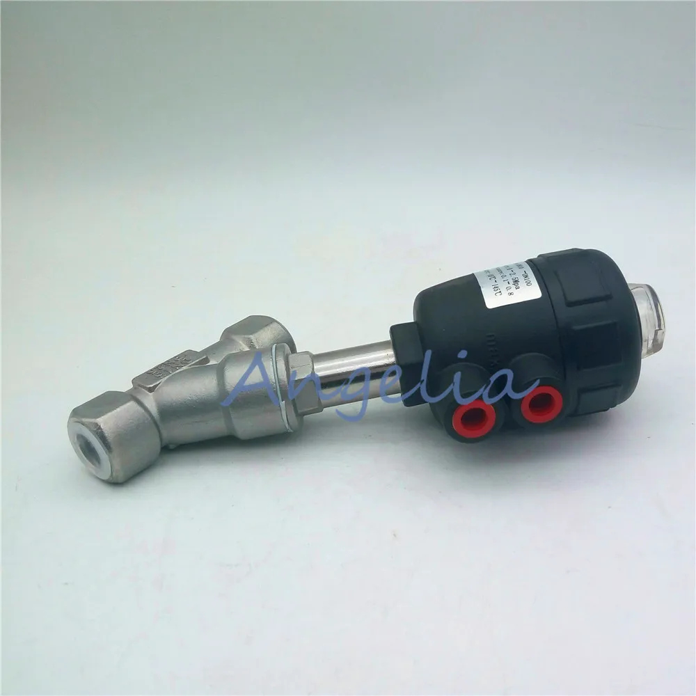 

DN20 3/4" BSP Stainless Steel Double / Single Acting Air Actuated Angle Seat Valve Normally Closed