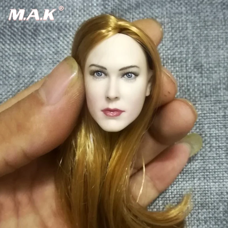 

1/6 Pale Golden Hair 1:6 Scale Europe Blond Pale Skin Female Head Sculpt For 12" PH Tbleagure Figure Body
