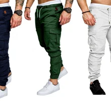 Хлопок Для мужчин тренажерные залы Штаны Повседневное из эластичного хлопка для маленьких девочек и мальчиков Для мужчин s Фитнес тренировки Штаны впитывает пот и Штаны брюки джоггеры Штаны Цвет M-4XL