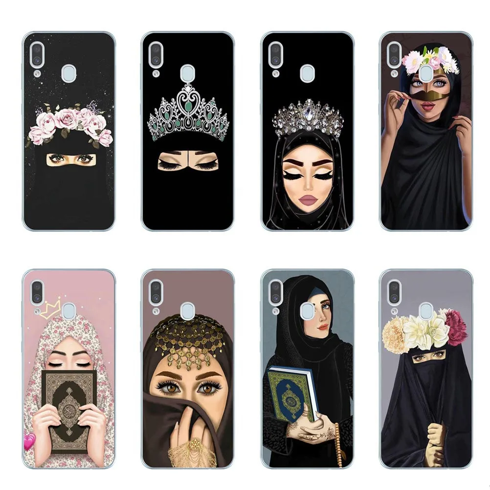 

Woman In Hijab Face Muslim Islamic Gril Eyes Cover Phone Case for Samsung A10 A20 A30 A40 A50 A60 A70 A80 A6 A8 Plus A7 A9 2018