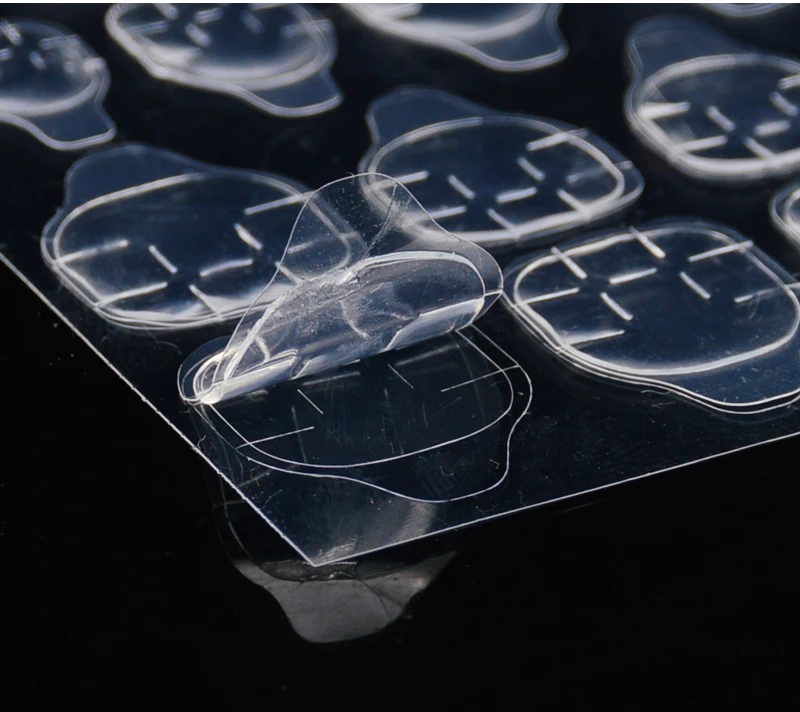 LCJ прозрачные гвозди вкладки двухсторонние самоклеящиеся Стикеры накладные декоративные ногти Прямая поставка