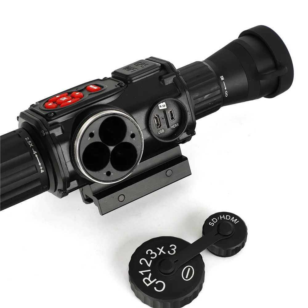ohhunt Digital Night Vision Riflescope Video Recorder GPS WiFi Compass HDMI with IR Illuminator Day and Night use Hunting Scope (8)