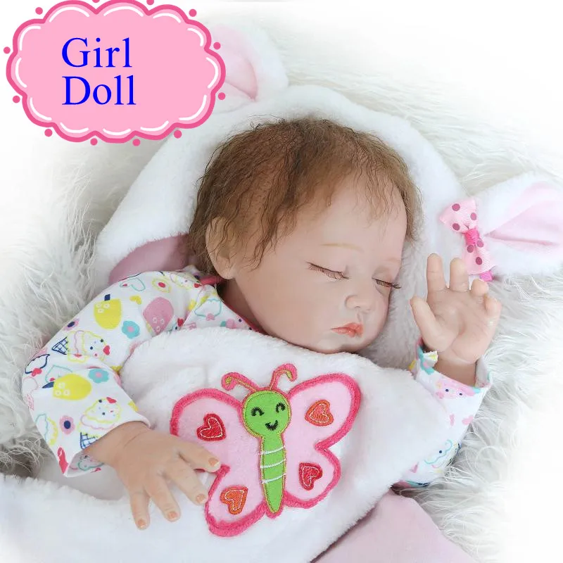 

Adora Sleeping Half Silicone Body Reborn Baby Doll About 22inch 55cm Real Touch Reborn Baby Doll Welcome Brinquedos For Children