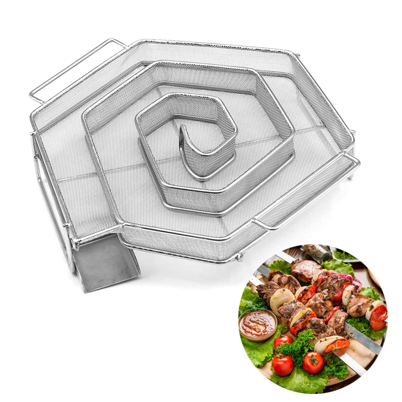 

Stainless BBQ Grill Cold Smoke Generator For Salmon Bacon Meat Fish Burn Smoker Tools Wood Chip Cooking Barbecue Accessories