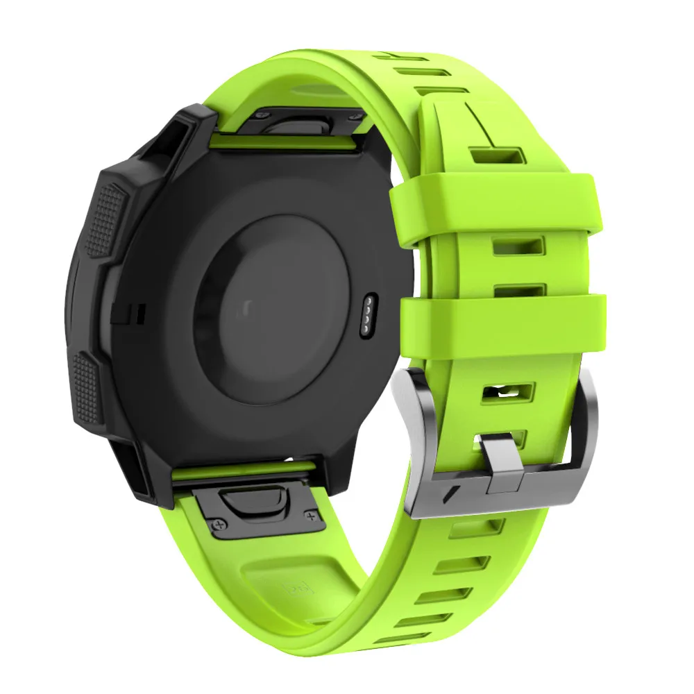 Green Простой быстросъемный легкий ремешок Quick Release Sport мягкий силиконовый сменный ремешок для часов для Garmin light совместимый - Цвет: Green