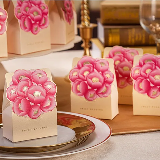 Flowers Wedding Gift Box Elegant Gold Luxury Decoration Flowers Wedding Gift Box Elegant Gold Luxury Decoration Laser Cut Party Sweet Favors Guest Paper Candy On Aliexpress Alibaba