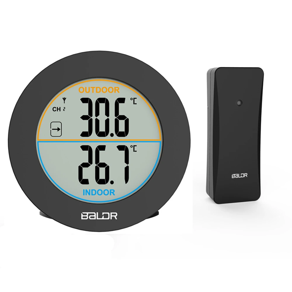 

Dual screen LCD Display Indoor/Outdoor Wireless Thermometer Hygrometer Home electronic digital thermometer