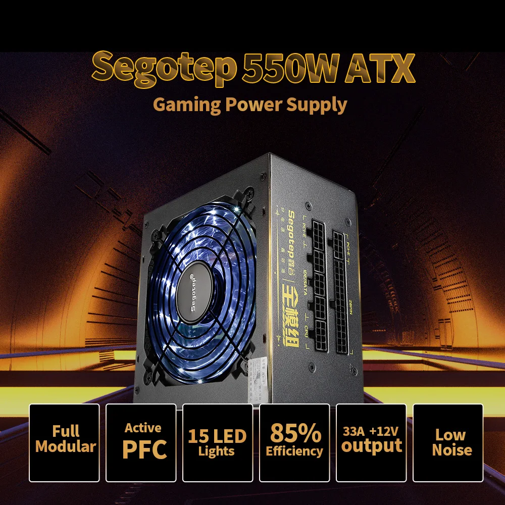 550 واط كامل وحدات نشط pfc atx الألعاب امدادات الطاقة مع 120 ملليمتر منخفضة الضوضاء أدى مروحة ل حالة الكمبيوتر المكتبي pc ألعاب جديدة