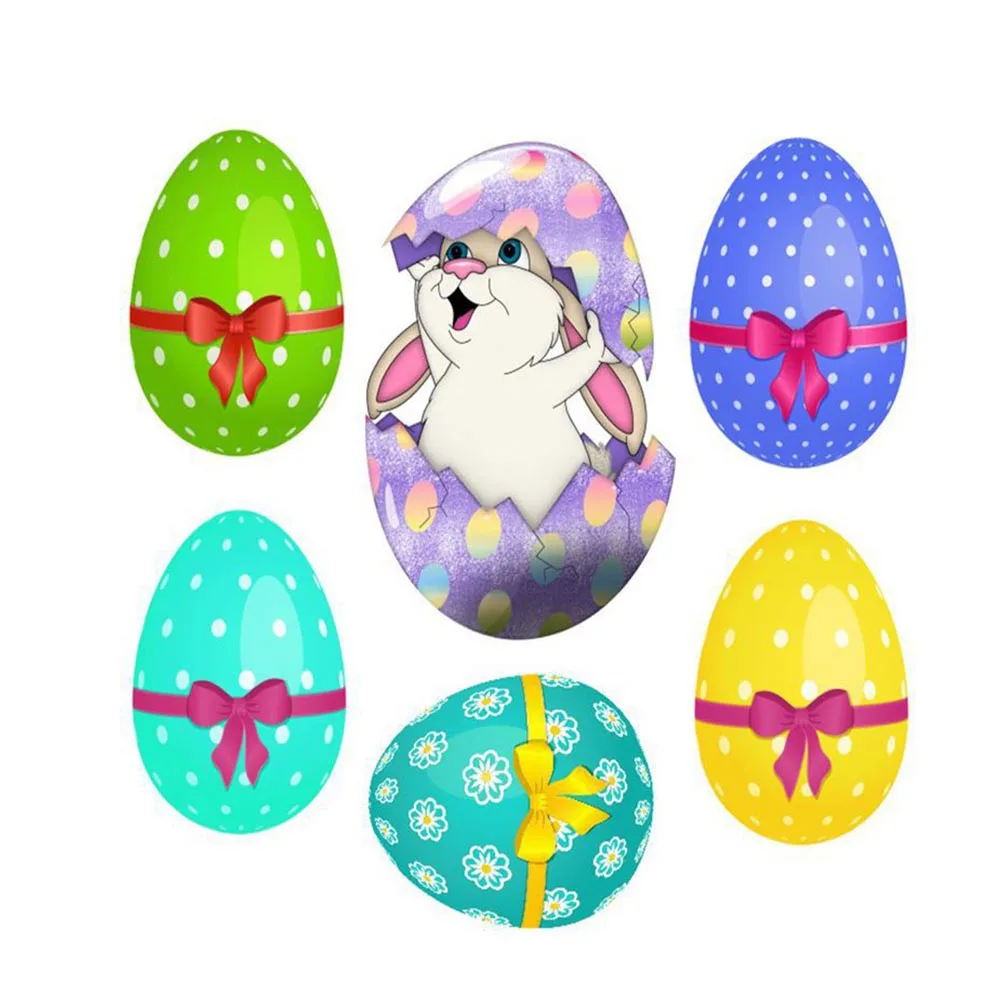 Easter Bunny Face Expression Stickers: Self-Adhesive PVC Window Decals For Home Decoration, Creative Rabbit Decor For Glass, Walls, And