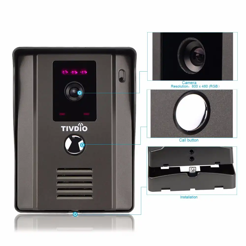 Tivdio T 11d 7 Color Lcd Video Door Phone System Wired Visual Intercom Ir Camera Doorbell Doorphone For Home Apartment F9504b
