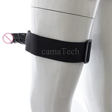 camaTech Lesbian Veined Realistic Penis Strap On Thigh Silicone Dildo W Adjustable Harness Strapon Dick Masturbators