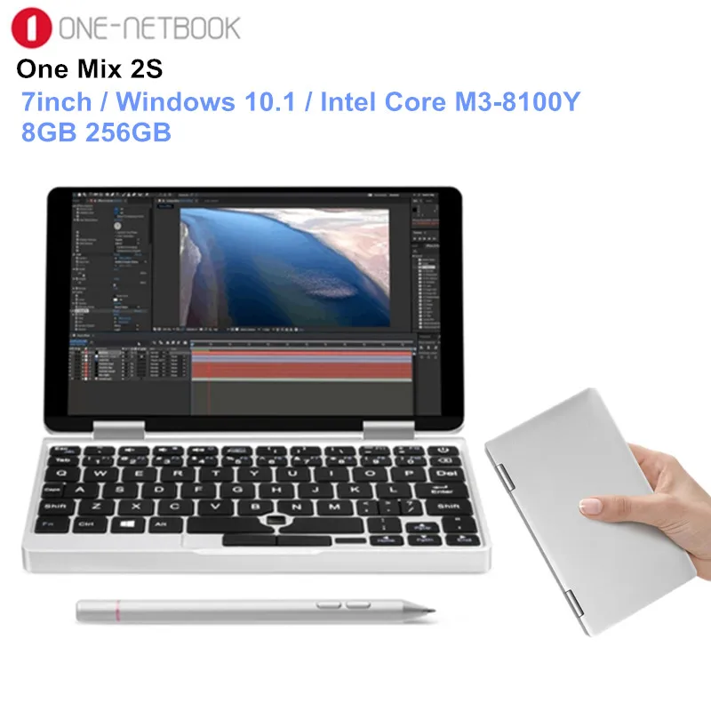 

One Netbook One Mix 2S Notebook 7'' Windows 10.1 Intel Core M3-8100Y 3.4GHz 8GB DDR3 256GB PCIE SSD Dual WiFi Type-C Micro HDMI