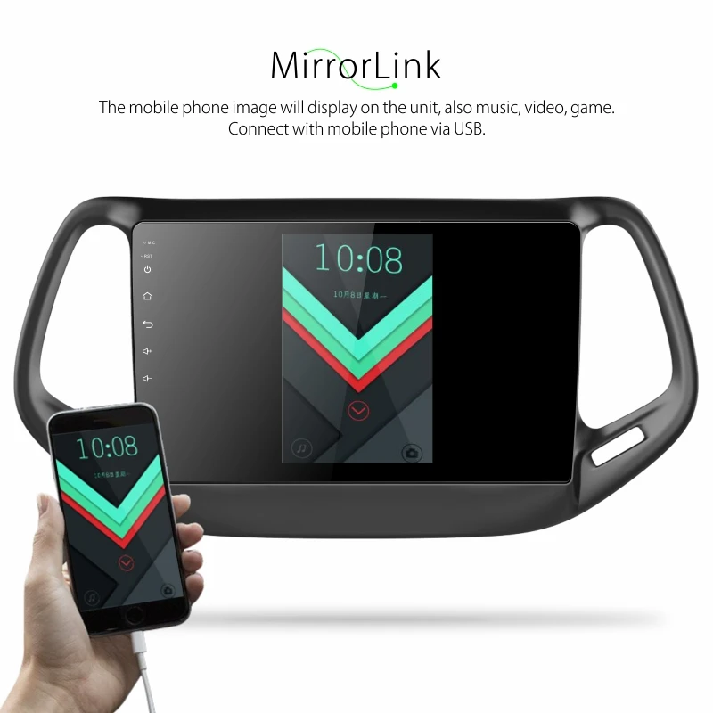 Cheap Dinpei Android 9.0 Car Radio Multimedia Player For Jeep Compass 2017 2018 2019 GPS Navigation 4G wifi video carplay android auto 1