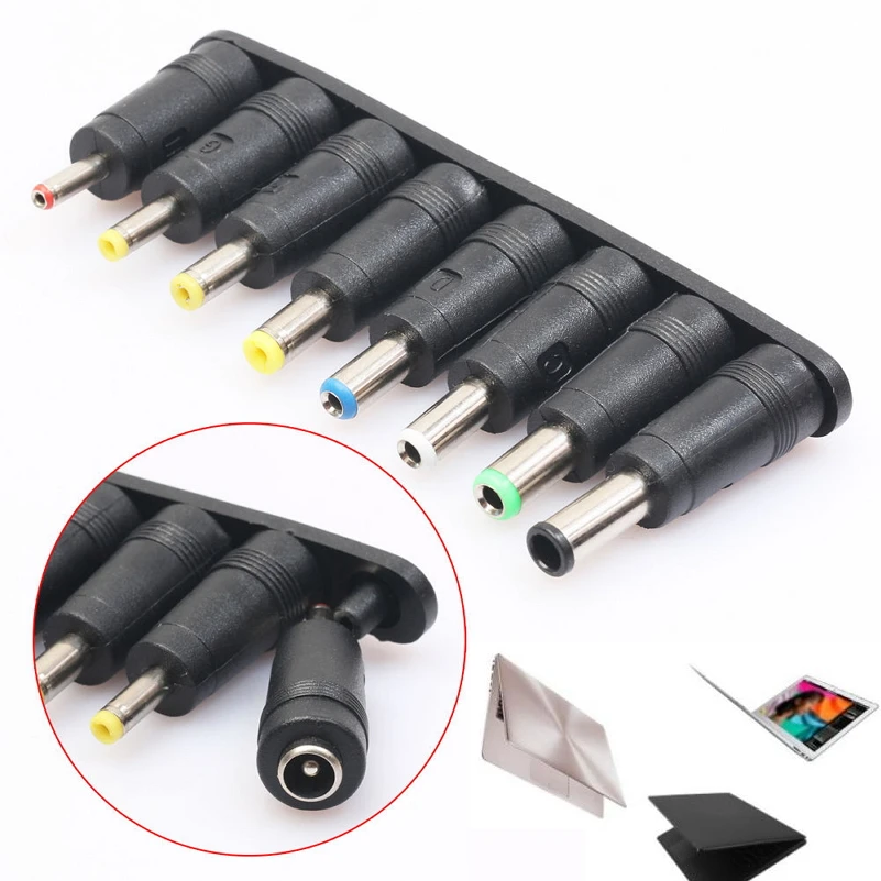 

8 in 1 Universal Laptop Power Adapter Plug Charger Tips Converter Connector DC5521 Connector Adapter For PC Notebook Laptop