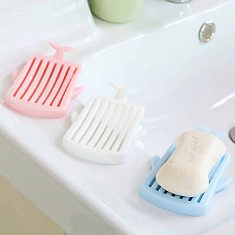 3 Colors Fish Shape Soap Dish Portable Soap Dishes Soap Container
