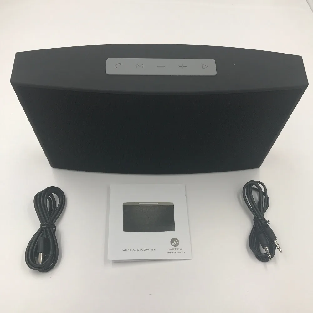 Classical Wireless Speaker Bluetooth Stereo Player Hi-Fi Low-Key Speaker Support USB TF Card Dual 5W with Mic For Mobile PC 1Pcs