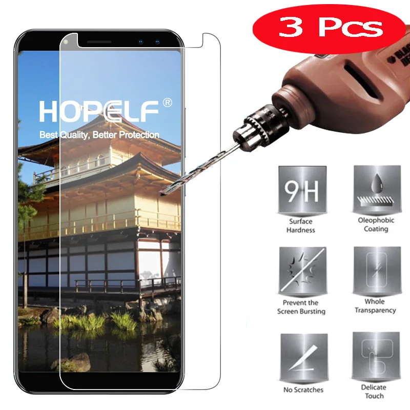 

3Pcs Tempered Glass for Ulefone Power 3 Glass Screen Protector 9H 2.5D Phone Protective Glass for Ulefone Power 3 Glass