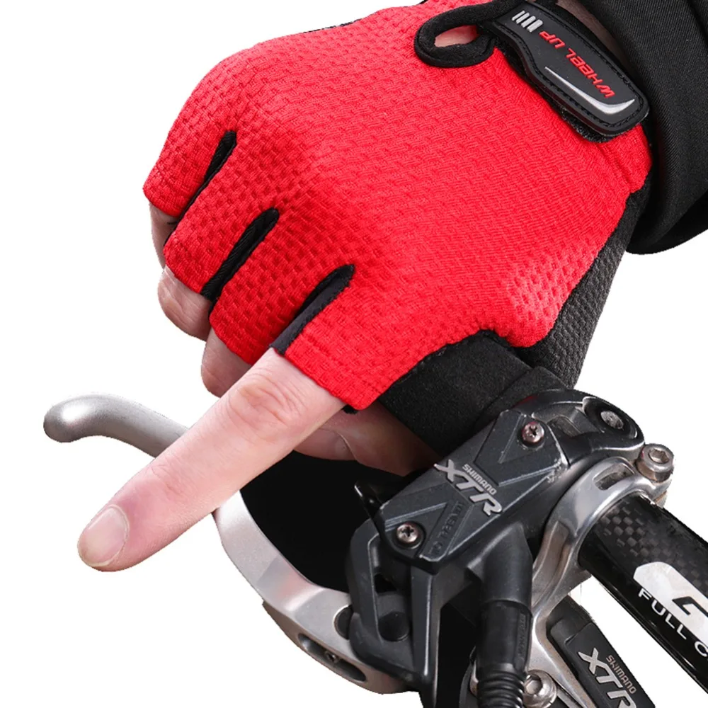 

Brand 2018 Cycling gloves Half Finger Bicycle gloves Sumer MTB Bike Breathable Gloves Bike Sponge Pad Professional Gloves Men