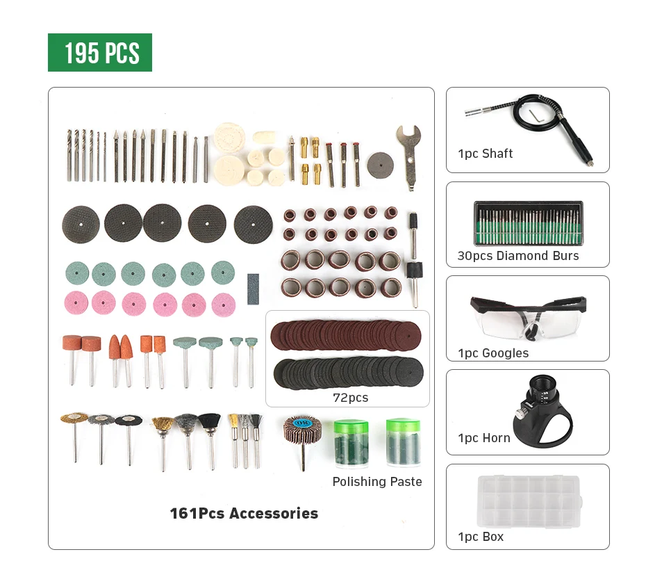 Электрическая мини-дрель для Dremel, 220 В, diy, 361 шт., аксессуары для вращающихся инструментов, электроинструменты для резки, шлифовки, резьбы, полировки