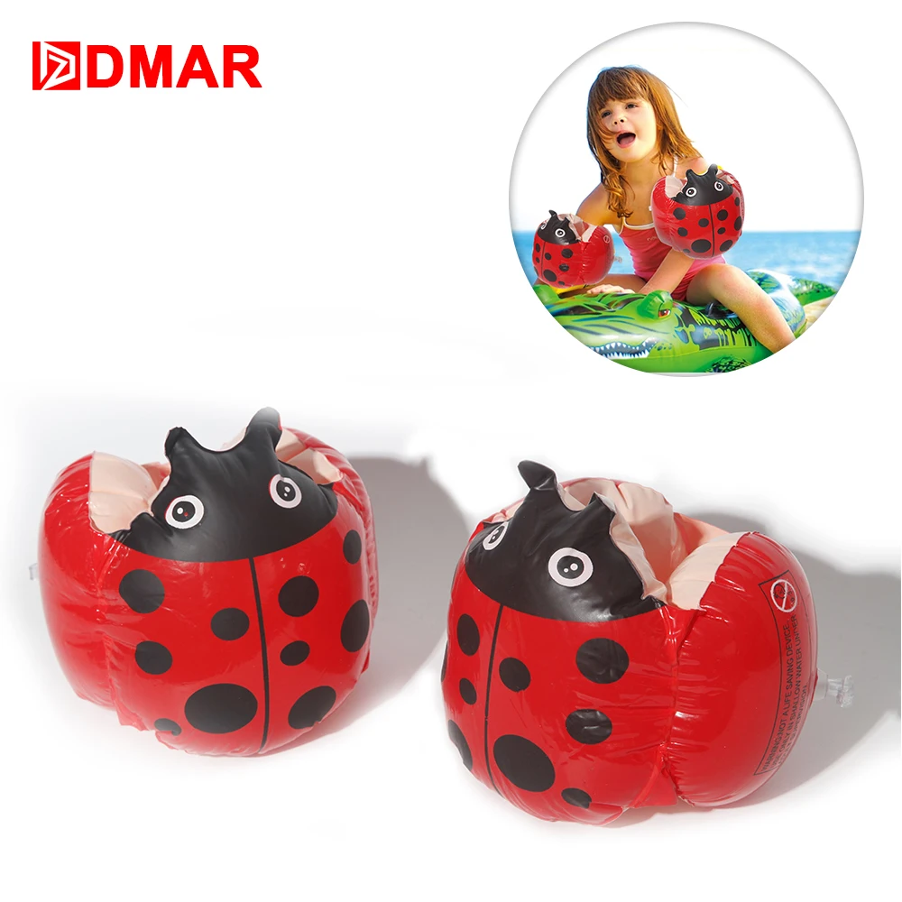 

DMAR Inflatable Ladybug Frog Swimming Arm Bands Float For Kids Baby Pool Float Toys Infants Swimming Ring Beach Sea Water Party